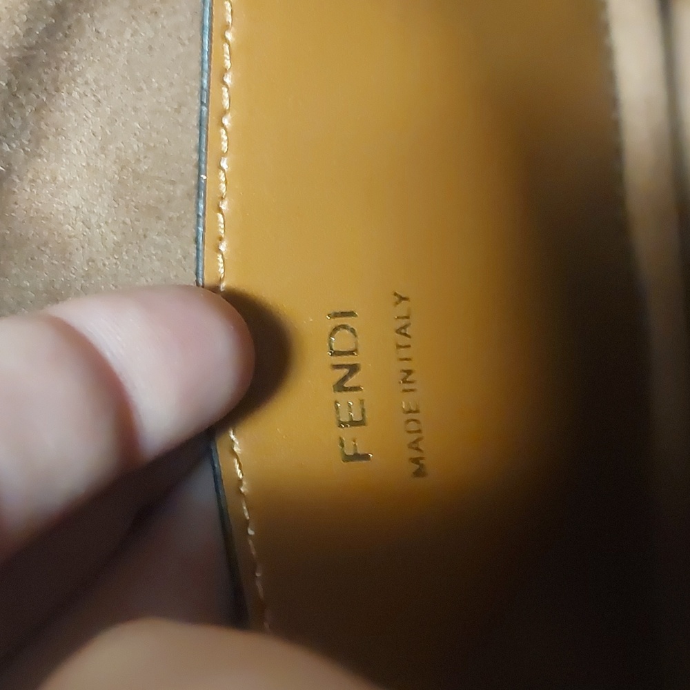 New Authentic Fendi Tan Calfskin Sunshine Tote with Tortoise Shell Handles - Picture 9 of 11